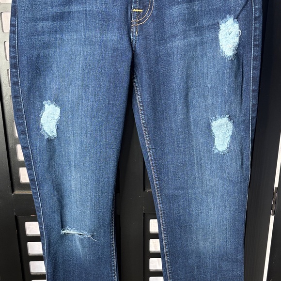 💙7 For All Mankind Blair The Ankle Jeans Women's 28 NWT Dark Wash Distressed💙 - Picture 3 of 16